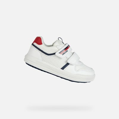 GEOX ARZACH JONGENS Sneakers - WIT/MARINEBLAUW - Maat 38