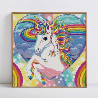 DIY Diamantschilderij Dier Paard Strass Steentjes Afbeelding Volledige Ronde Diamant Borduurwerk 30x30CM blue