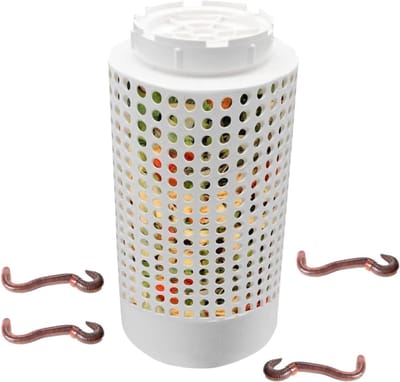 Ondergrondse Compostbak - Afvalverdeler Vermicomposteer - Organisch Afval Verwerken - Zeef Systeem - 22.1 x 13.1 x 7.7 cm