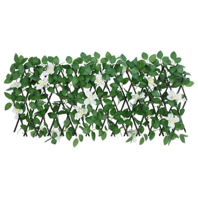 vidaXL - Kunstplant - klimop - op - latwerk - uittrekbaar - 180x30 - cm - groen