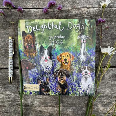 Alex Clark Calender 2026 Delightful Dogs ~ Kalender 2026 Honden
