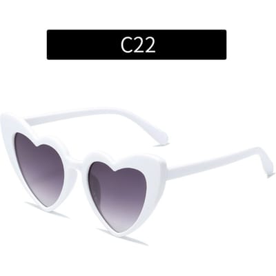 Mode Roze Liefde Hart UV400 Zonnebril Dames Vintage Groot Montuur Kattenoog Zonnebril Sexy Goggle