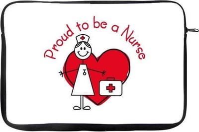 Stethoscoop Hoes / Tablet hoes 10 inch Neopreen Stick Nurse - Stethoscoop Opberghoes  - Tablet Sleeve - Universeel - 10 inch