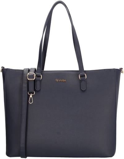 Charm London Birmingham Hand & Schoudertas Shopper 15,6 inch Laptopvak Ideale School Werk Business Tas - Tote Bag - Dames Tas - Blauw