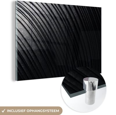 ® Glasschilderij 180x120 cm - Schilderij acrylglas - Papier - Schaduw - Abstract - Foto op glas - Muurdecoratie woonkamer - Wanddecoratie slaapkamer - Schilderijen