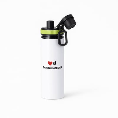 Hacebo® - love u schoonmoeder waterfles met draaidop groen - Schoonmoeder - de liefste schoonmoeder - Moeder cadeautjes - moederdag - verjaardag - geschenk - kado - water fles - 850ML