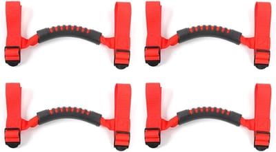 4Pcs Armrest Top Handles Grip Bar Pulling Tab Roll Bar Mount - Geschikt voor Wrangler - CJ TJ JK JL Sport Sahara Rubicon