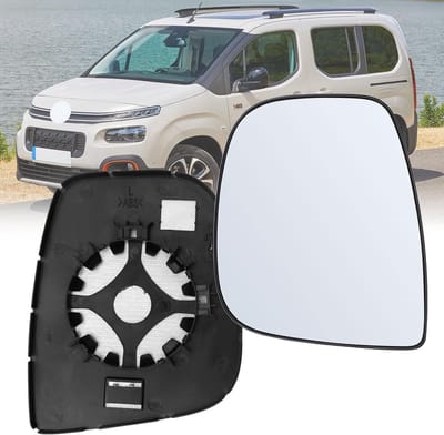 Verwarmd Spiegelglas voor Citroen Berlingo en Peugeot Partner MK2 Facelift (2012-2018) - Links, Antivries, Vervangingsonderdeel