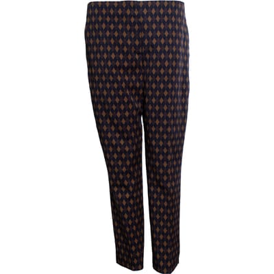 Prada, Blauw en bruine broek met diamanten print