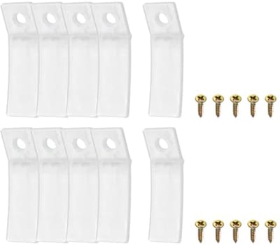 E-Ambar - 10 stuks kunststof ladestoppers 1,97 inch - anti-slip stopper voor meubels - lade-reparatiegereedschap met schroeven - voorkomt schuiven commode