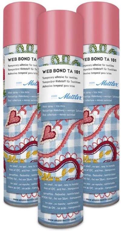 1 spuitbus Amann Mettler Web Bond TA 101 - Tijdelijke textiellijm voor quilten en naaien