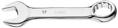 NEO Serie - Ringsteeksleutel - 17 x 129 mm - Korte Arm - Hoge Kwaliteit Chroom-Vanadiumstaal