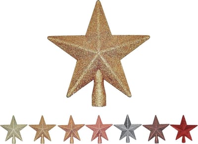 Kerstboompiek Ster - Kerstdecoratie Ornament - Feestelijke Decoratie - Elegante Afwerking - Ca. 18 cm - Goud