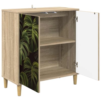 vidaXL - Dressoir - ELBURG - Sonoma - 69 - x - 33 - x - 75 - cm - Bewerkt - hout