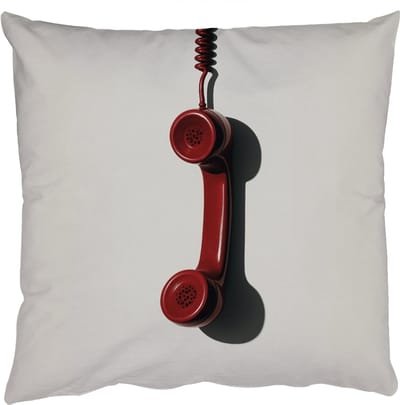 Sierkussens - Kussentjes Woonkamer - 50x50 cm - Telefoon - Koord - Rood - Minimalistisch