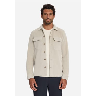 No Excess Overshirt Full Button Rib Sweat Cement (33510826SN - 122)