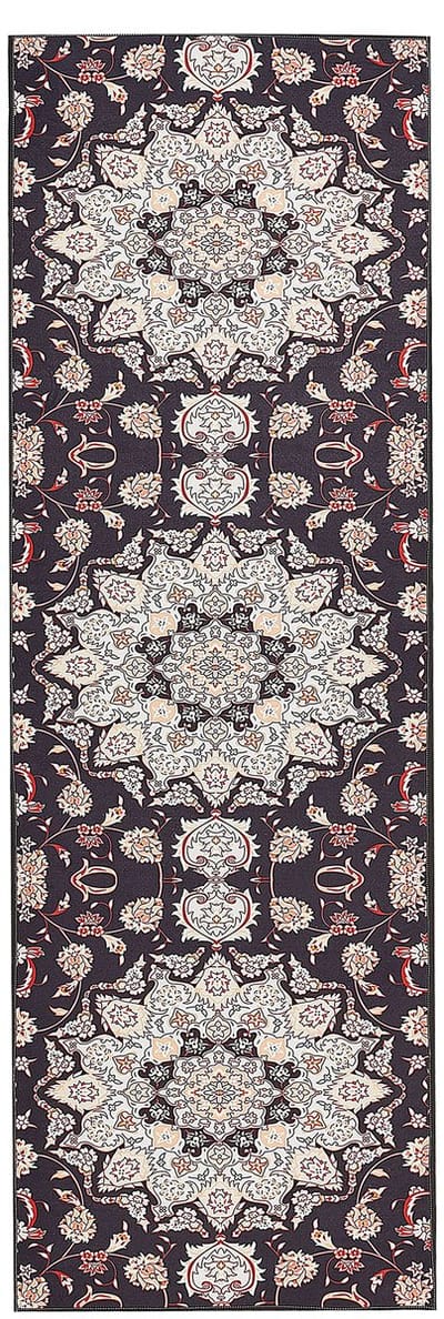 ARITAS - Loper tapijt - Zwart/Beige - 80 x 240 cm - Polyester