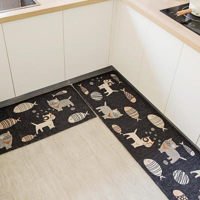 Tapis de cuisine absorbant antidérapant lavable, tapis de sol pour salle de bain, toilettes, paillasson d'entrée, salon, chambre à coucher, tapis Long de chevet 40cmx120cm 1pc white