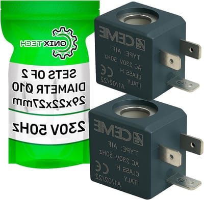 Elektroventielspoel 2 stuks - Spoel ventiel - Centrale verwarming - Warmtebestendig klasse H - 28 x 27 x 28 mm