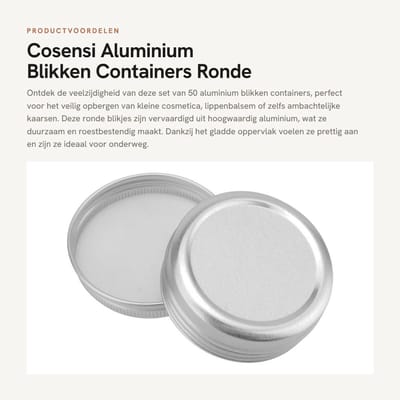 Dailygoods- Aluminium Blikjes 50 Stuks - Ronde Blikken Containers - Schroefdeksel - Metalen Reiscontainer - Hoogwaardig Aluminium - 30 Milliliter - Tin Containers