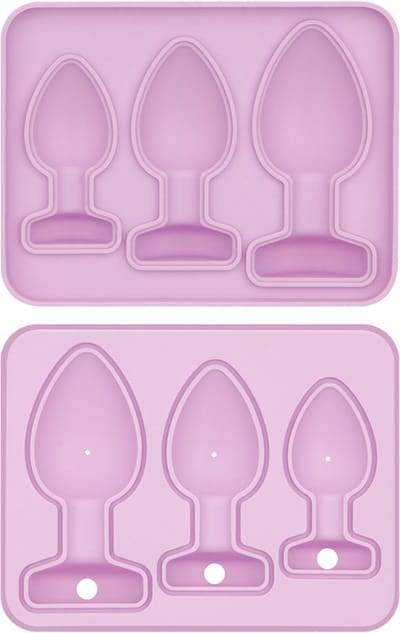 LoveToy - Siliconen IJsblokjesvorm - Buttplug Set - Lila
