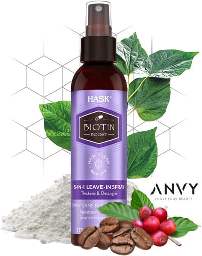 Hask Conditioner Biotin Boost 5-in-1 Leave-In Spray - Leave-In Conditioner - Voor extra volume - Met extra collageen