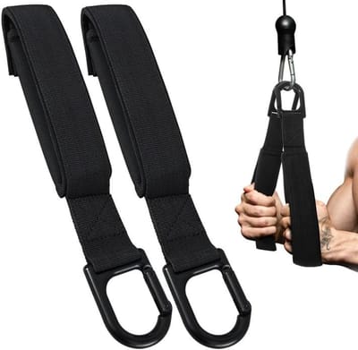 Tricepstouw Kabelbevestiging - Fitness Touw - Krachttraining Thuis - Veelzijdige Greepopties - Standaard Lengte - Zwart