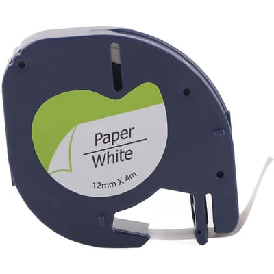 Labeltape Harslint Slijtvast Zwart-op-Wit voor DYMO LT Labelprinter