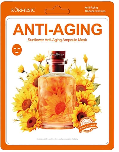 Zonnebloem Anti-Aging Ampoule Masker / Anti-Aging Sheet Masker met Zonnebloemextract 1pc