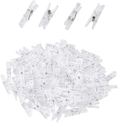 Transparante Plastic Kledingknijpers - 100 Stuks Mini Clips voor Creatieve Projecten, Foto's en Scrapbooking