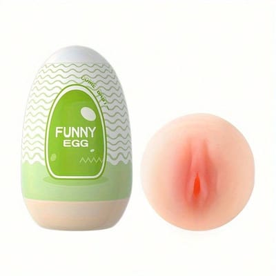Oneay Anale masturbator voor mannen, geschikt voor mannen, realistische beige textuur, lichtgewicht seksspeeltje voor mannen, zacht en klein eivormig ontwerp.