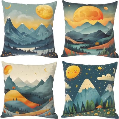 Kussenslopen Set - Decoratieve Hoezen - Buiten Zitten - Waterdicht Zacht Materiaal - 50 x 50 cm - Lichtgroen