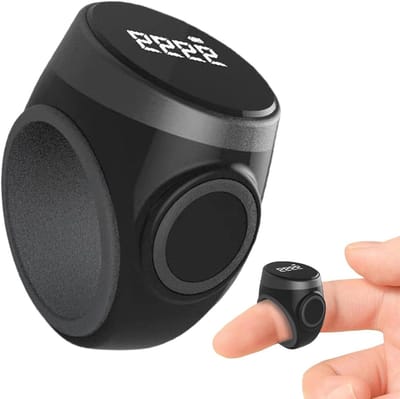 Vingerklikker Teller - Digitale Clicker - Nauwkeurig Tellen - Waterdicht Ontwerp - 5 cm - Zwart