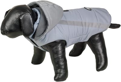 Hondenjas - Honden kleding - Bescherming tegen weer - Reflecterende strepen - 29 cm - Grijs