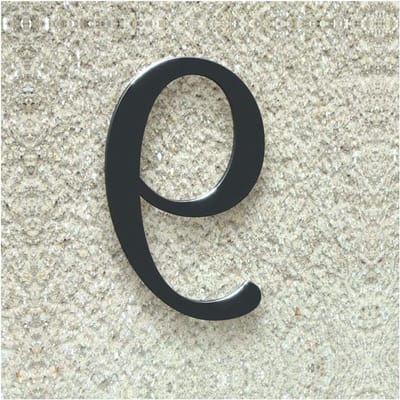 Huisnummer 9 - Cijfer voor huis - Huis markeren - Klassiek handschrift - 30 cm hoog - Antracietgrijs