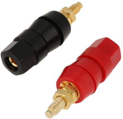 Dailygoody - Banana Socket Test Probe - Audio Speaker Terminal - 4 Stuks - Zwart En Rood - Jack Socket Adapter - Geschikt Voor Versterkers En Spe