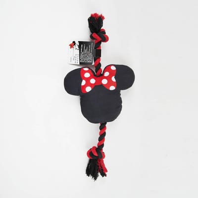 Minnie Mouse Hondenspeeltje - piepend pluche en touw