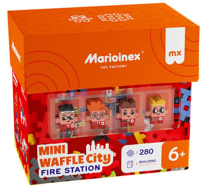 Mini wafel blokken brandweer 280 stuks - Marioinex - vanaf 3 jaar