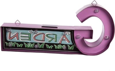 Zonnepaneel Tuinbord - Decoratief bord - Tuin decoreren - Vintage stijl - 41 cm lengte - Metaal