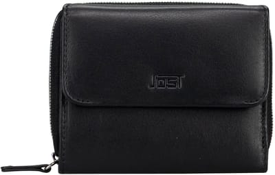 JOST Leren portemonnee Odense Zip Wallet Black zwart