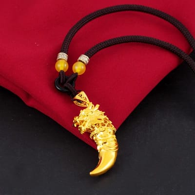 Zandgoud Sieraden 24K Satyr Tand Hanger Retro Stijl Sieraden Mannen Ketting red