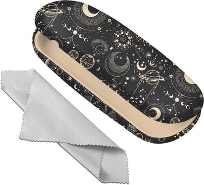 Harde Brilhoes met Schoonmaakdoek voor Dames - Beschermende Etui voor Brillen en Zonnebrillen, Schattig en Esthetisch Design