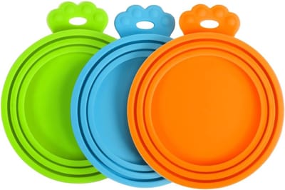 Pet Food Can Deksels Kattenvoer, siliconen deksels voor blikken voor honden en katten, 3 in 1 universele blikdeksels voor kattenvoer Hondenvoer, BPA-vrij, vaatwasmachinebestendig (3-pack)