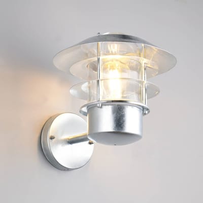 Trio Lighting Buitenwandlamp Ruvuuma zinkkleurig Ø 22 cm naar boven gericht