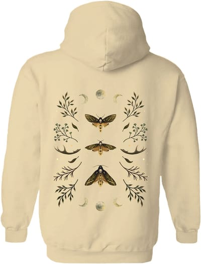 Mot Deaths Head Moth The Coloured House Hoodie S