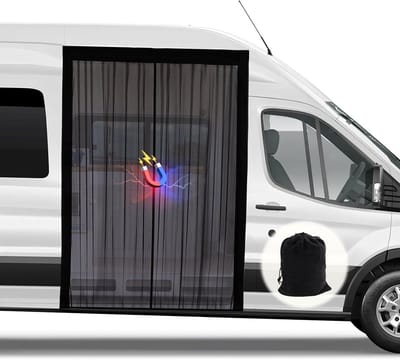 Vliegenraam met Magnetische Sluiting voor Mercedes Sprinter en Volkswagen Crafter - Insectenbescherming, Gemakkelijk te Installeren, Voor Medium en Medium Dak
