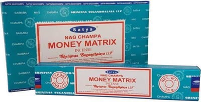 Satya Nag Champa Money Matrix wierook 12 x 15 gram