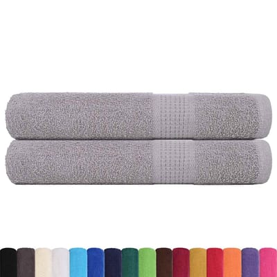vidaXL - Saunahanddoeken - FROGN - 2 - st - 80x200 - cm - 360 - g/m² - grijs