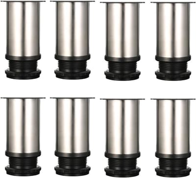8 Stuks Verstelbare Keuken- en Meubelpoten van Chroom - Dikte 80-95mm voor Werkbladen, Tafel en Bar