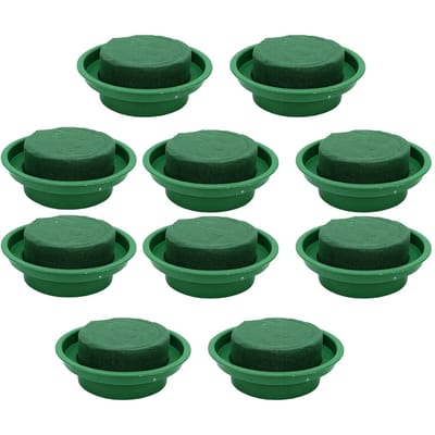 10 PIÈCES Demi Fleur Mousse avec Bol Blocs Floraux Secs Ronds pour Arrangement Plante Artificielle Décorations de Mariage Jardin